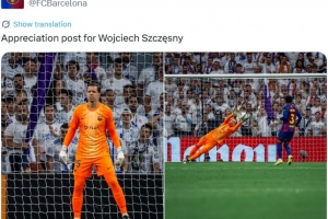 贡献9次扑救，巴萨官推晒什琴斯尼扑点瞬间并感谢其精彩发挥