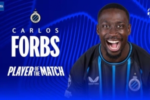 2球1助！博尔赫斯当选布鲁日3-3巴萨一役全场最佳球员